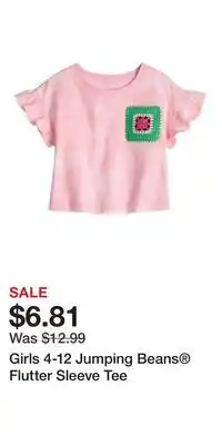 Kohl's Girls 4-12 Jumping Beans Flutter Sleeve Tee offer