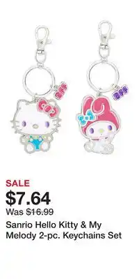 Kohl's Sanrio Hello Kitty & My Melody 2-pc. Keychains Set offer
