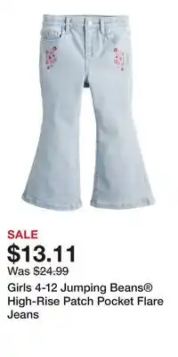 Kohl's Girls 4-12 Jumping Beans High-Rise Patch Pocket Flare Jeans offer