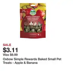 Petsmart Oxbow Simple Rewards Baked Small Pet Treats - Apple & Banana offer