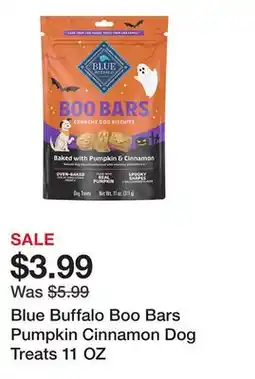 Petsmart Blue Buffalo Boo Bars Pumpkin Cinnamon Dog Treats 11 OZ offer