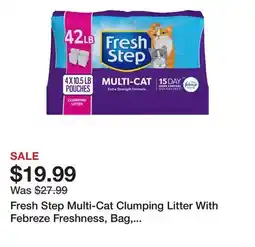 Petsmart Fresh Step Multi-Cat Clumping Litter With Febreze Freshness, Bag, 42 LB offer