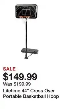 Dick's Sporting Goods Lifetime 44 Cross Over Portable Basketball Hoop offer