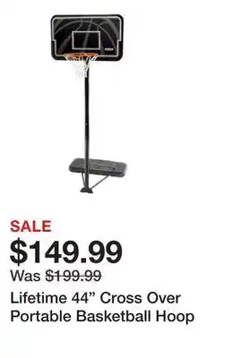 Dick's Sporting Goods Lifetime 44 Cross Over Portable Basketball Hoop offer