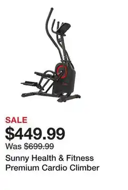 Dick's Sporting Goods Sunny Health & Fitness Premium Cardio Climber offer