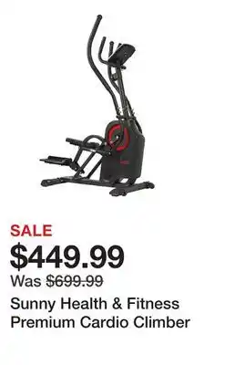 Dick's Sporting Goods Sunny Health & Fitness Premium Cardio Climber offer