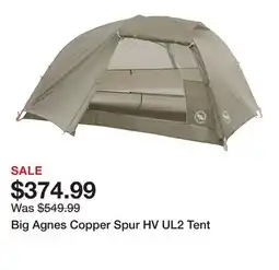 Dick's Sporting Goods Big Agnes Copper Spur HV UL2 Tent offer