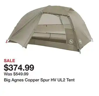 Dick's Sporting Goods Big Agnes Copper Spur HV UL2 Tent offer