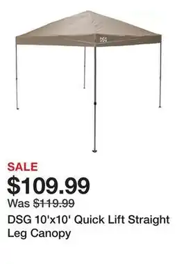 Dick's Sporting Goods DSG 10'x10' Quick Lift Straight Leg Canopy offer