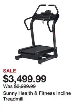 Dick's Sporting Goods Sunny Health & Fitness Incline Treadmill offer