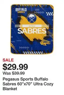 Dick's Sporting Goods Pegasus Sports Buffalo Sabres 60x70 Ultra Cozy Blanket offer