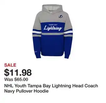 Dick's Sporting Goods NHL Youth Tampa Bay Lightning Head Coach Navy Pullover Hoodie offer