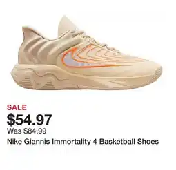 Dick's Sporting Goods Nike Giannis Immortality 4 Basketball Shoes offer