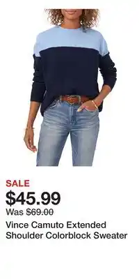Nordstrom Vince Camuto Extended Shoulder Colorblock Sweater offer