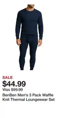 Nordstrom BenBen Men's 3 Pack Waffle Knit Thermal Loungewear Set offer