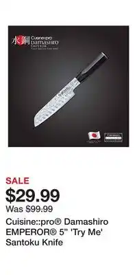 Nordstrom Cuisine::pro Damashiro EMPEROR 5 'Try Me' Santoku Knife offer