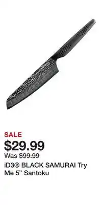 Nordstrom iD3 BLACK SAMURAI Try Me 5 Santoku offer