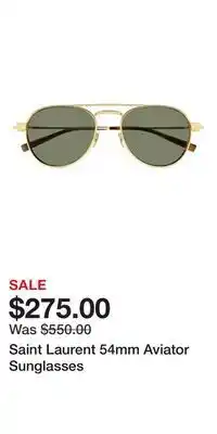 Nordstrom Saint Laurent 54mm Aviator Sunglasses offer