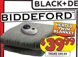 Ollie's HEATED TWIN BLANKET offer