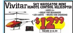 Ollie's SKY NAVIGATOR MINI REMOTE CONTROL HELICOPTER offer