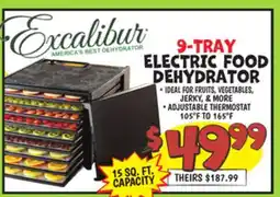 Ollie's 9-TRAY ELECTRIC FOOD DEHYDRATOR offer