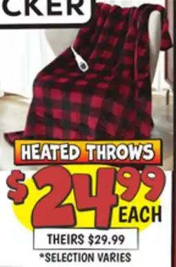 Ollie's BLACK+ DECKER THROWS HEATED offer