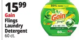Ocean State Job Lot Gain Flings Oxi Boost and Febreze Original Scent Laundry Detergent Pacs 60 Count offer