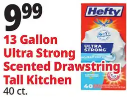 Ocean State Job Lot Hefty Ultra Strong Citrus Twist 13 Gallon Trash Bags 40 Count offer