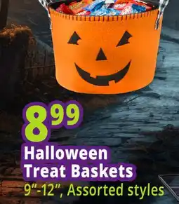 Ocean State Job Lot Jack-O-Lantern Fabric Halloween Basket offer