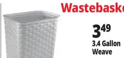 Ocean State Job Lot 3.4 Gallon Weave Wastebasket offer