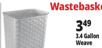 Ocean State Job Lot 3.4 Gallon Weave Wastebasket offer