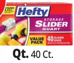 Ocean State Job Lot Hefty Storage Quart Slider Bags 40 Count offer