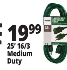 Ocean State Job Lot Prime 16/3 Medium-Duty Outdoor Extension Cord 25' offer