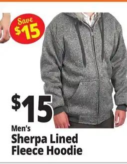 Ocean State Job Lot Men's Sherpa Lined Fleece Hoodie offer
