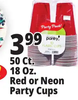 Ocean State Job Lot Kitchen Pantry Red Plastic Cups 50 Count offer