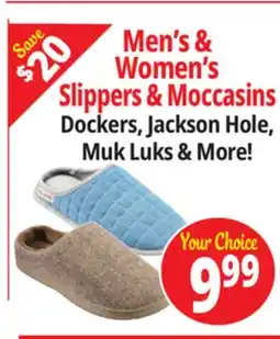 Ocean State Job Lot Men's & Women's Slippers & Moccasins offer