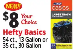 Ocean State Job Lot Hefty Strong Lawn & Leaf 39 Gallon Trash Bags 18 Count offer