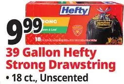 Ocean State Job Lot 39 Gallon Hefty Strong Drawstring offer