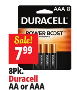 Ocean State Job Lot 8Pk. Duracell AA or AAA offer