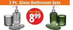 Ocean State Job Lot Clear Glass Bathroom Set 3pc offer