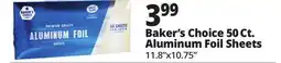 Ocean State Job Lot Baker's Choice 50 Ct. Aluminum Foil Sheets offer