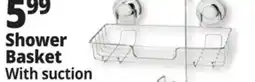 Ocean State Job Lot Chrome Shower Basket with Suction offer