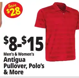 Ocean State Job Lot Men's & Women's Antigua Pullover, Polo's & More offer