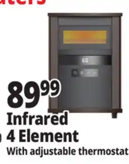 Ocean State Job Lot Utilitech Infrared Quartz Cabinet Indoor Electric Space Heater with Adjustable Thermostat offer