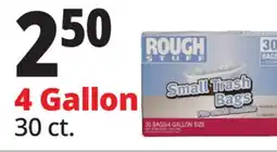 Ocean State Job Lot Rough Stuff 4 Gal Small Trash Bags 30 Count offer