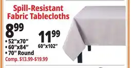 Ocean State Job Lot Spill-Resistant Fabric Tablecloths offer