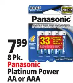 Ocean State Job Lot 8 Pk. Panasonic Platinum Power offer
