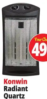 Ocean State Job Lot Konwin Infrared Quartz Tower Heater with Fan offer