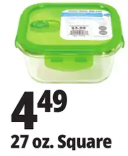 Ocean State Job Lot 27 oz. Square Glass Food Storage offer