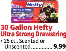 Ocean State Job Lot Hefty Ultra Strong Multipurpose White Pine Breeze 30 Gallon Trash Bags 25 Count offer